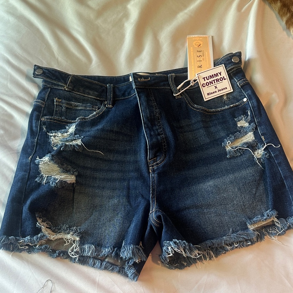 NWT Risen Jeans Distressed Denim Shorts